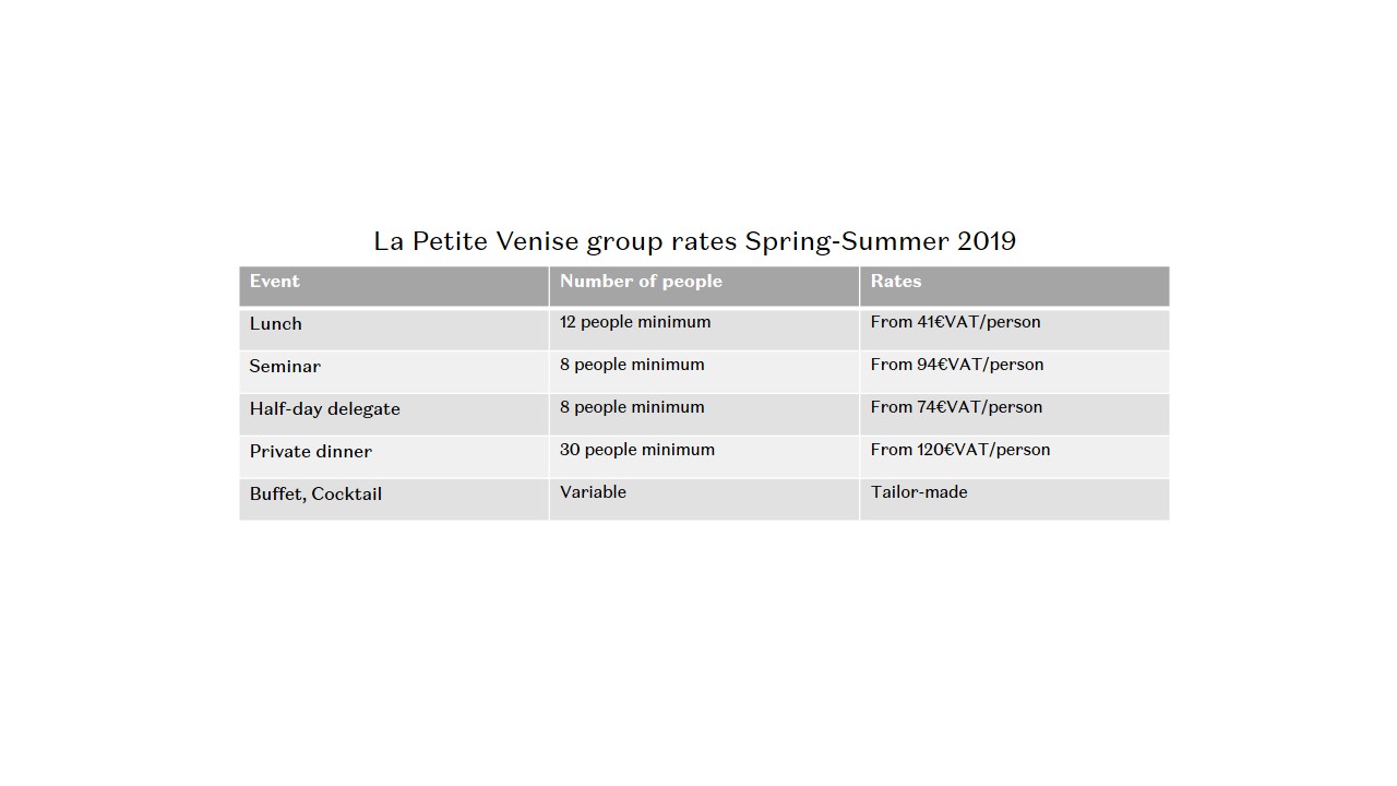 LA PETITE VENISE Our Services Family Meals